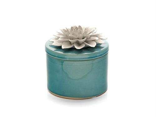 BARATTOLO CERAMICA JANIS D16 H17 AZZURRO/BIANCO