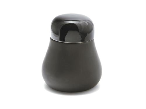 CONTENITORE C/COPERCHIO TOUCH D18 H20 NERO