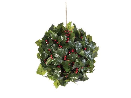 SFERA AGRIFOGLIO C/BACCHE D38 VERDE