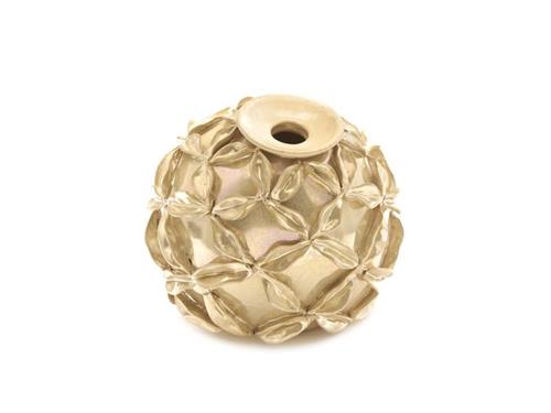 VASO CERAMICA SURABAYA D23 H22 ORO PERLA