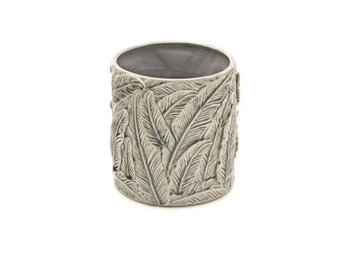 VASO CERAMICA PLUME D19 H20 CENERE