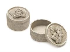 COFANETTO C/ANGELO D8 H6 RESINA ASS ANTIQUE