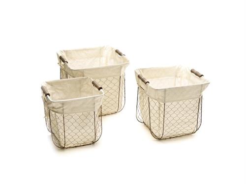 SET 3PZ CESTI QUADRATI MOLLY CM32X31-28X29-25X26 COPPER