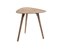 TAVOLINO TRINAGOLARE LEGNO E FERRO CM46X58X54