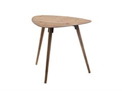 TAVOLINO TRINAGOLARE LEGNO E FERRO CM68X55X58