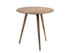 TAVOLINO TONDO LEGNO E FERRO CM76X76X75