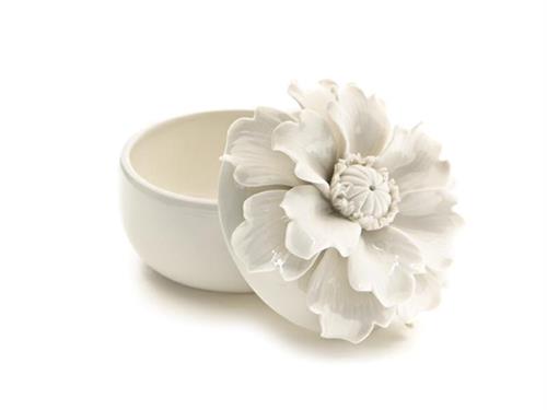 COFANETTO PORCELLANA POPPY D12 H11 BIANCO