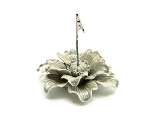 PORTAFOTO PORCELLANA POPPY C/CLIP D9 H8 SALVIA