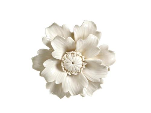 FIORE DA APPOGGIO/PARETE PORCELLANA POPPY D13 H12 BIANCO