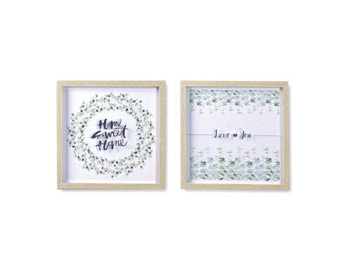 QUADRO PLEXI ROMANTIC CM40X40 ASS VERDE