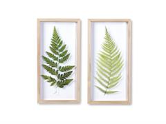 QUADRO LEGNO LEAF CM24X48 ASS VERDE