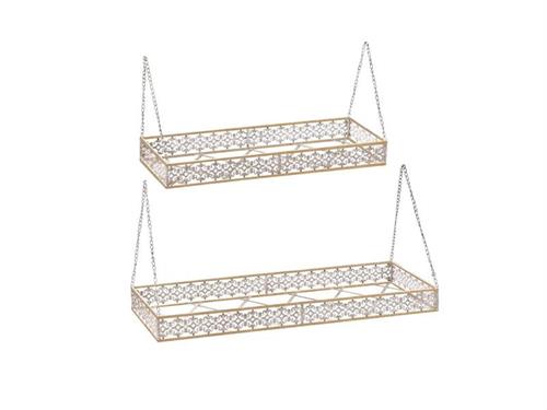 SET 2PZ STRUTTURE DA SOSPENSIONE ZEUS CM100X40X11 RUSTIC CREAM BORDO