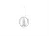 SFERA METAL SOSPESA C/VETRO CM30X30X30 PEARL GOLD