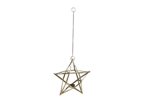 STELLA METAL PORTA TEALIGHT DA SOSPENSIONE CM24X7X24X OTTONE