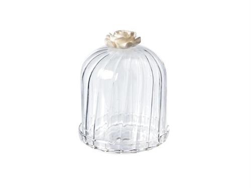 MINI CLOCHE VETRO ROSE CM7X8 TRASPARENTE