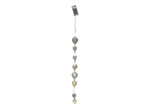 GARLAND GLASS DROPS C/8 LED CM70(+50) MULTI