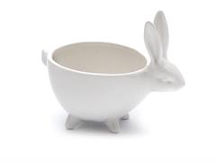 CIOTOLA PORCELLANA RABBIT CM19X16  BIANCO