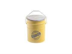 BIDONE LATTA INDUSTRIAL C/COPERCHIO E MANICO CM30X30X36 GIALLO