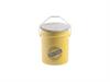 BIDONE LATTA INDUSTRIAL C/COPERCHIO E MANICO CM30X30X36 GIALLO