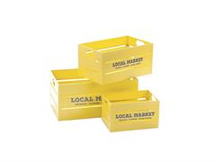 SET 3PZ CASSETTE LATTA INDUSTRIAL MAX CM51X31X23 GIALLO