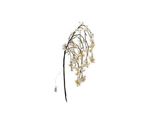 RAMO FIORITO C/24 LUCI LED A BATTERIA CM90 BIANCO