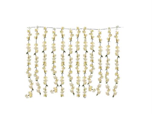 TENDA FIORITA CM300 H180 X12 PROLUNGABILE C/240 LUCI 220V BIANCO