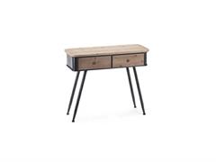 CONSOLLE C/2 CASSETTI MODERN METALLO E LEGNO CM93X37X78 ANTRACITE