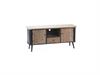 MOBILE BASSO MODERN METALLO E LEGNO CM123X37X57 ANTRACITE