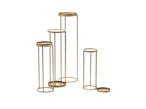 SET 4PZ STRUTTURE TONDE C/SPECCHIO E VASSOIO RIMOVIBILI MAX CM30X100