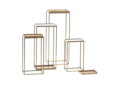 SET 4PZ STRUTTURE RETTANGOLARI C/SPECCHIO E VASSOIO RIMOVIBILI MAX C