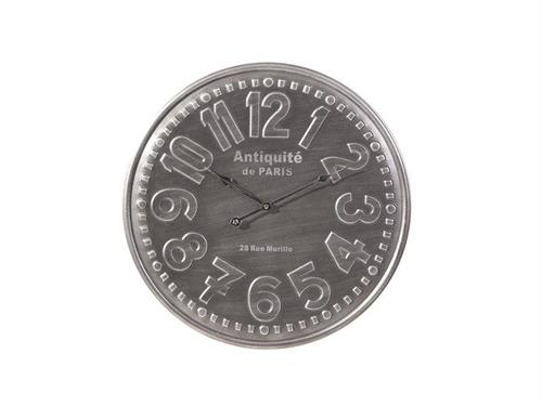 OROLOGIO TONDO METAL ANTIQUITE' CM50X50 GRIGIO