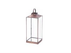 LANTERNA METAL C/BASE SPECCHIO CM22X22X50 ANTIQUE COPPER