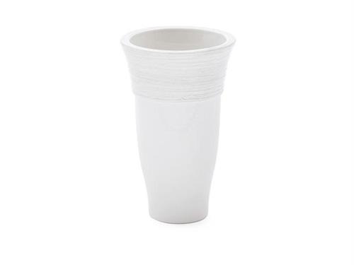 VASO CERAMICA POMPEI D19 H30 BIANCO
