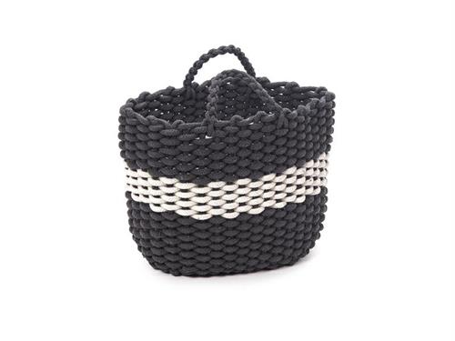 BORSA C/MANICI CM40X34 CORDA GRIGIO-BIANCO