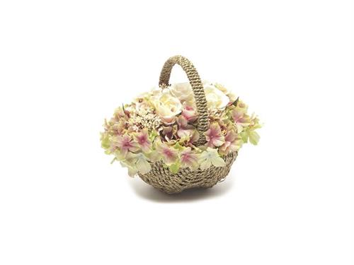 CESTO CON ROSE E ORTENSIE CM27X20X22 ASS