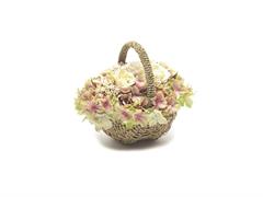 CESTO CON ROSE E ORTENSIE CM27X20X22 ASS