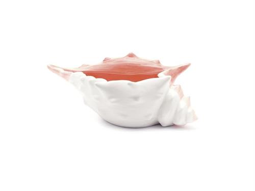 CONCHIGLIA PORCELLANA HAWAII CM24X15X9 SALMONE-BIANCO