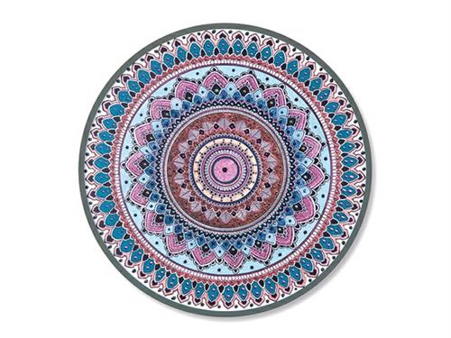 QUADRO TONDO MANDALA SU LEGNO C/CORNICE CM80X80 MULTI