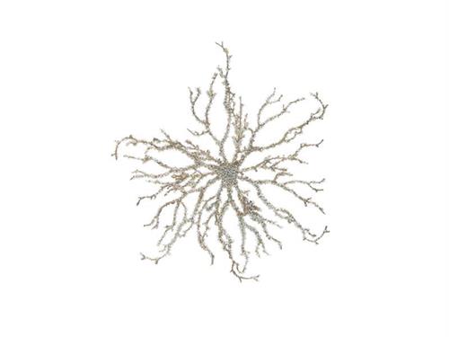 DECORAZIONE PENDENTE PEARL D30  BIANCO-ORO