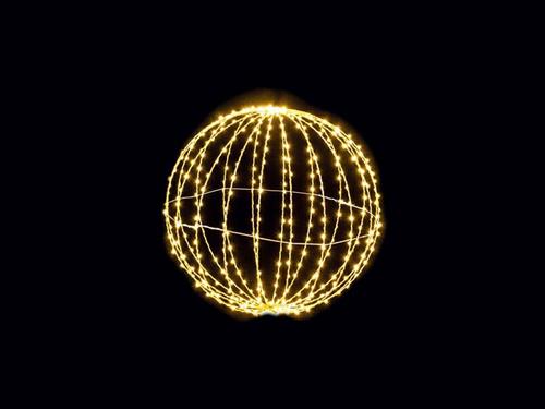 SFERA LUMINOSA C/440 LED L.CALDA C/TELEC. D60 220V IP44 ORO