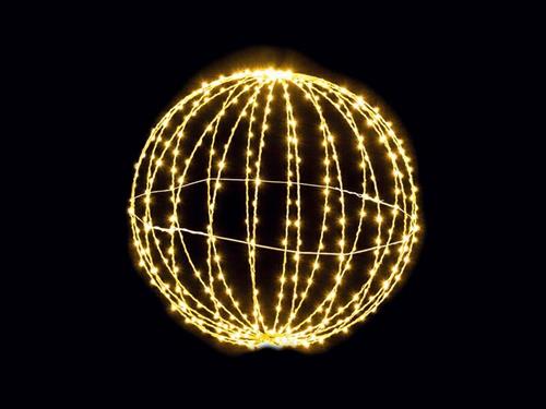 SFERA LUMINOSA C/900 LED L.CALDA C/TELEC. D80 220V IP44 ORO