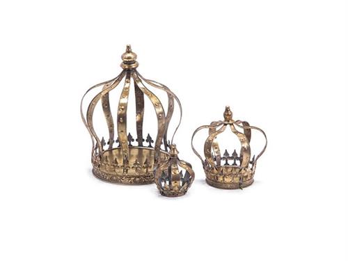 SET 3PZ CORONE LATTA KING CM43X55-30X31-17X21 ANTIQUE GOLD