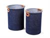SET 2PZ CESTI TONDI COTTON CM42X55-39X52 BLU