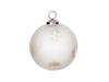 DECORAZIONE SFERA VETRO SATIN STAR D13 BIANCO