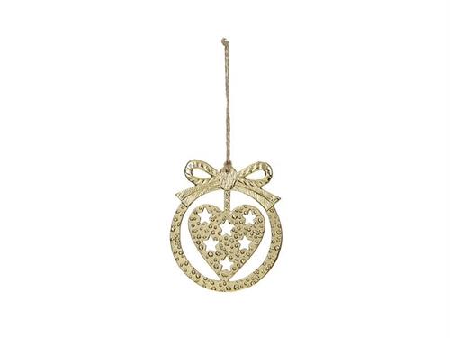 DECORAZIONE SFERA HEART D10 H13 ORO