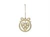 DECORAZIONE SFERA HEART D10 H13 ORO