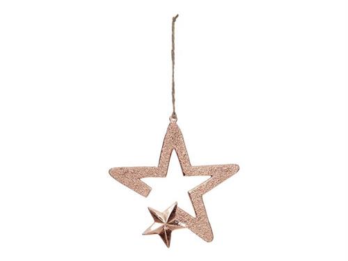 DECORAZIONE METAL STAR D15 H15 COPPER