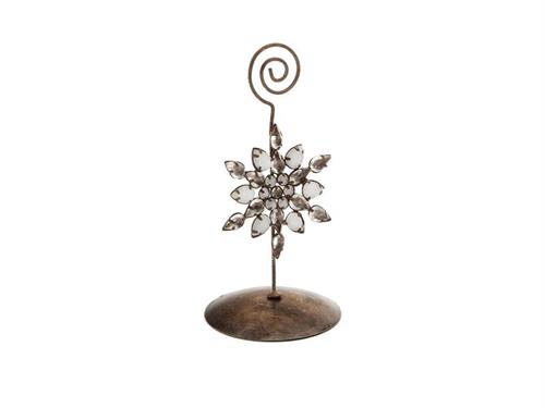 SEGNAPOSTO SNOWFLAKE C/PIETRE ACRYLIC D7 H15 RUSTY