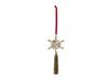 DECORAZIONE SNOWFLAKE C/NAPPA D7 H15 ORO