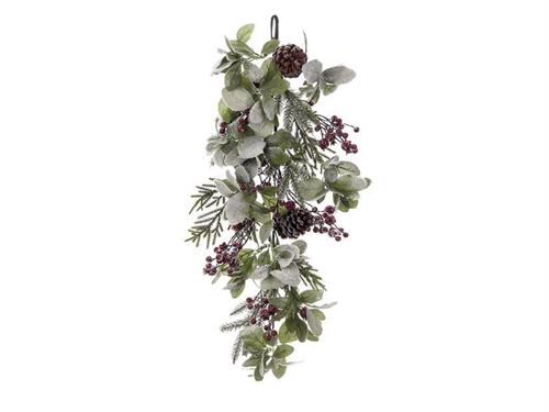 FUORIPORTA SALVIA-PIGNE-BACCHE CM75 VERDE/ROSSO